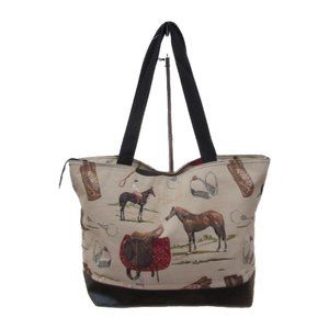 EQUESTRIAN TAPESTRY TOTE